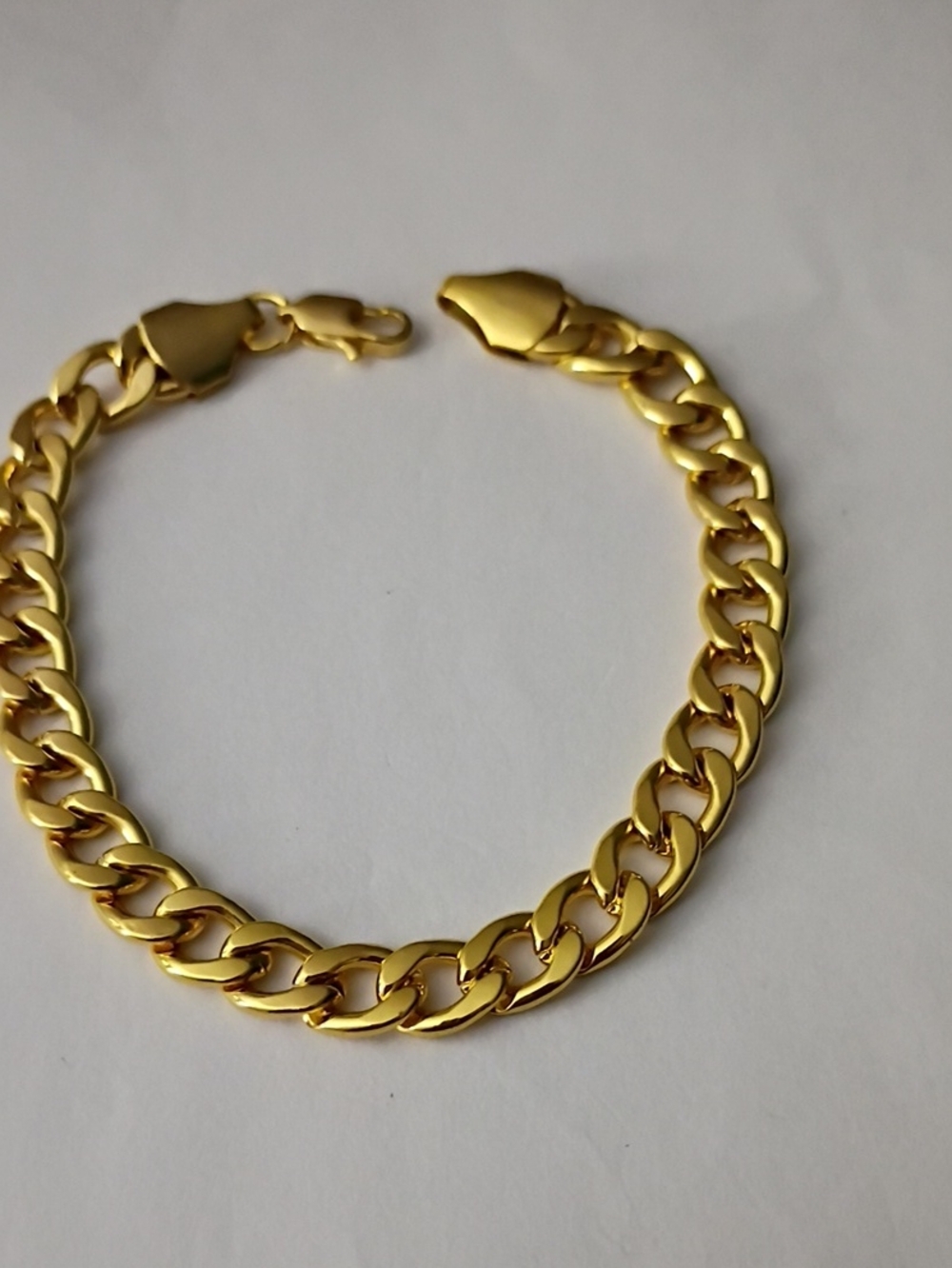 Classic Men's Gold Curb Chain Bracelet by